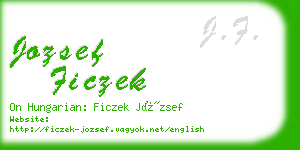 jozsef ficzek business card